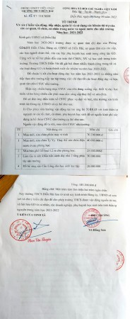 Tờ trình và kế hoạch vận động tài trợ năm học 2021-2022